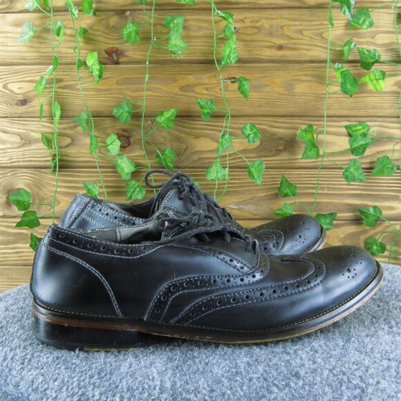Steve Madden Men's Garth Wingtip Black Leather Size‎ 10.5M Used 2025 - Picture 3 of 7